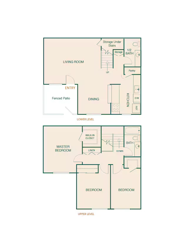 Three Bedroom Towhome H-07 floor plan